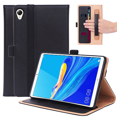 Coque Portefeuille Livre Cuir Etui Clapet L05 pour Huawei MediaPad M6 8.4 Noir