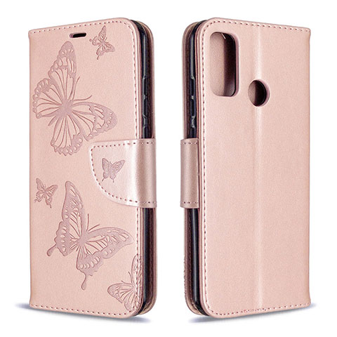 Coque Portefeuille Livre Cuir Etui Clapet L05 pour Huawei Nova Lite 3 Plus Or Rose