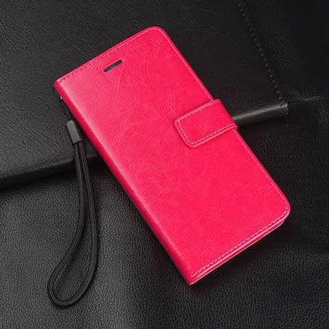 Coque Portefeuille Livre Cuir Etui Clapet L05 pour Huawei P Smart Pro (2019) Rose Rouge