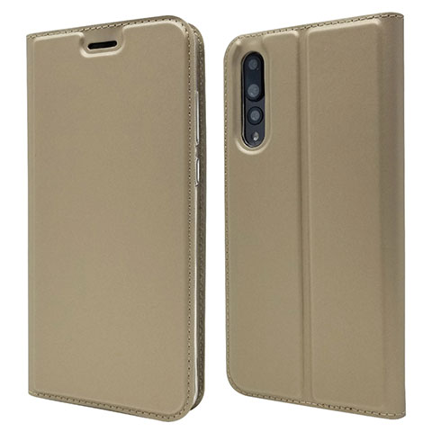 Coque Portefeuille Livre Cuir Etui Clapet L05 pour Huawei P20 Pro Or