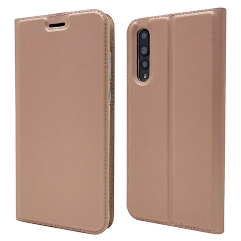 Coque Portefeuille Livre Cuir Etui Clapet L05 pour Huawei P20 Pro Or Rose