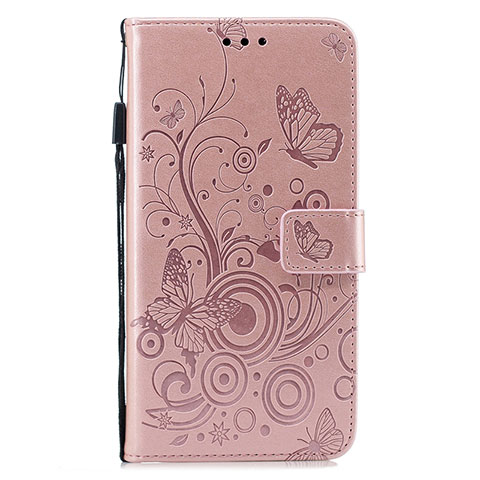 Coque Portefeuille Livre Cuir Etui Clapet L05 pour Huawei P30 Rose