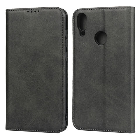 Coque Portefeuille Livre Cuir Etui Clapet L05 pour Huawei Y7 (2019) Noir