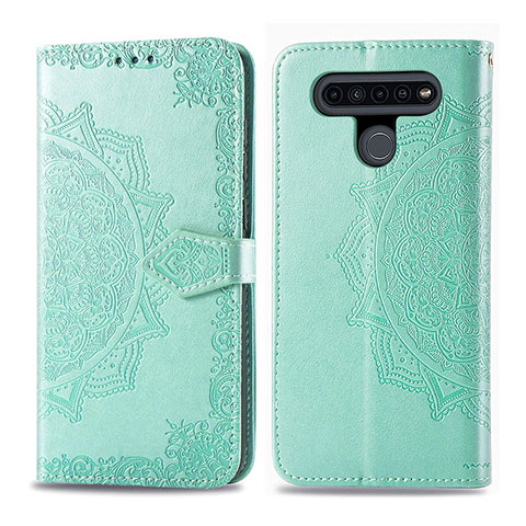 Coque Portefeuille Livre Cuir Etui Clapet L05 pour LG K41S Cyan