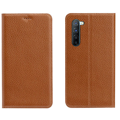 Coque Portefeuille Livre Cuir Etui Clapet L05 pour Oppo Find X2 Lite Orange