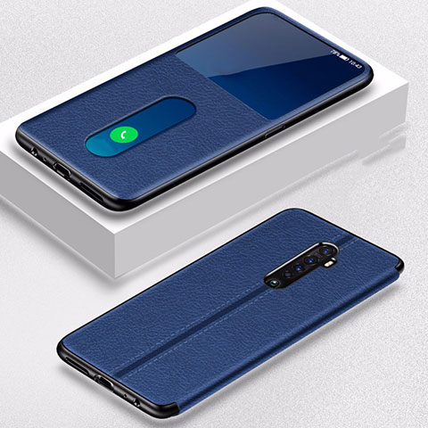 Coque Portefeuille Livre Cuir Etui Clapet L05 pour Oppo Reno2 Bleu