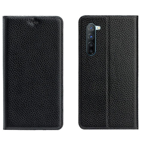 Coque Portefeuille Livre Cuir Etui Clapet L05 pour Oppo Reno3 Noir