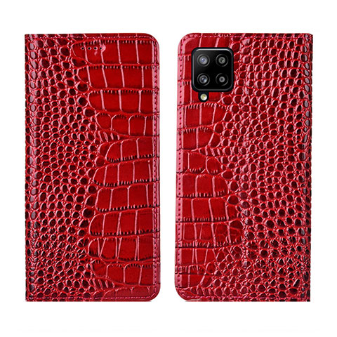 Coque Portefeuille Livre Cuir Etui Clapet L05 pour Samsung Galaxy A42 5G Rouge