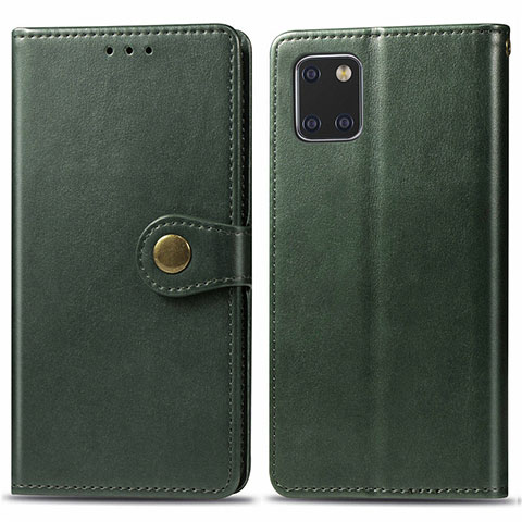 Coque Portefeuille Livre Cuir Etui Clapet L05 pour Samsung Galaxy A81 Vert