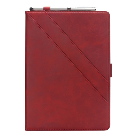 Coque Portefeuille Livre Cuir Etui Clapet L05 pour Samsung Galaxy Tab S6 Lite 10.4 SM-P610 Rouge