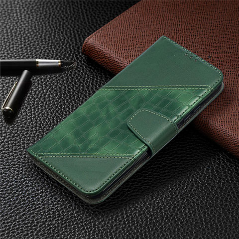 Coque Portefeuille Livre Cuir Etui Clapet L05 pour Xiaomi POCO C3 Vert
