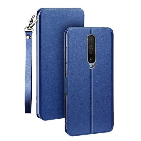 Coque Portefeuille Livre Cuir Etui Clapet L05 pour Xiaomi Poco X2 Bleu