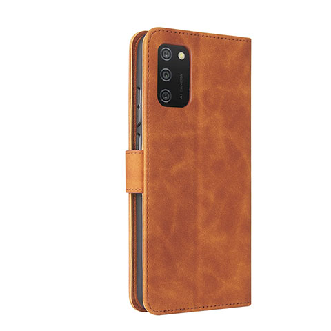 Coque Portefeuille Livre Cuir Etui Clapet L05Z pour Samsung Galaxy A03s Marron