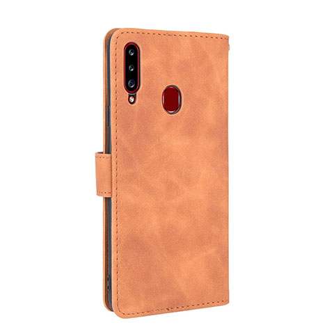 Coque Portefeuille Livre Cuir Etui Clapet L05Z pour Samsung Galaxy A20s Marron