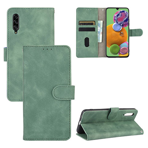 Coque Portefeuille Livre Cuir Etui Clapet L05Z pour Samsung Galaxy A90 5G Vert