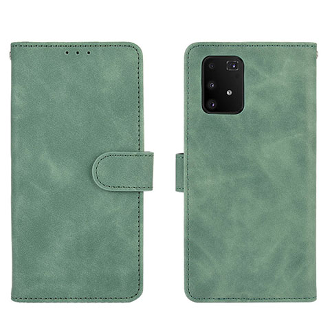 Coque Portefeuille Livre Cuir Etui Clapet L05Z pour Samsung Galaxy A91 Vert