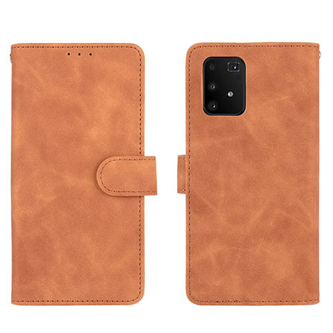 Coque Portefeuille Livre Cuir Etui Clapet L05Z pour Samsung Galaxy M80S Marron