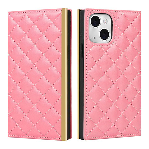 Coque Portefeuille Livre Cuir Etui Clapet L06 pour Apple iPhone 13 Mini Rose