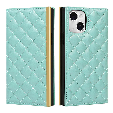 Coque Portefeuille Livre Cuir Etui Clapet L06 pour Apple iPhone 13 Vert