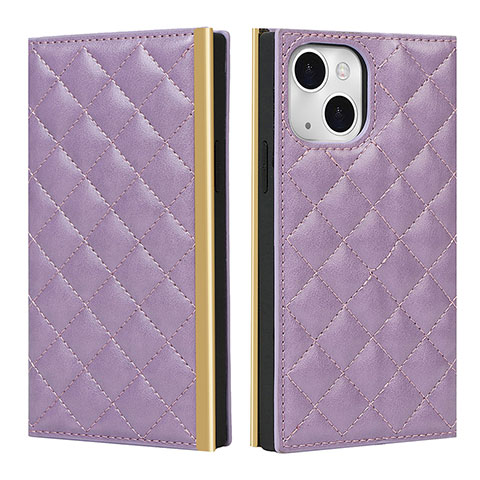 Coque Portefeuille Livre Cuir Etui Clapet L06 pour Apple iPhone 13 Violet