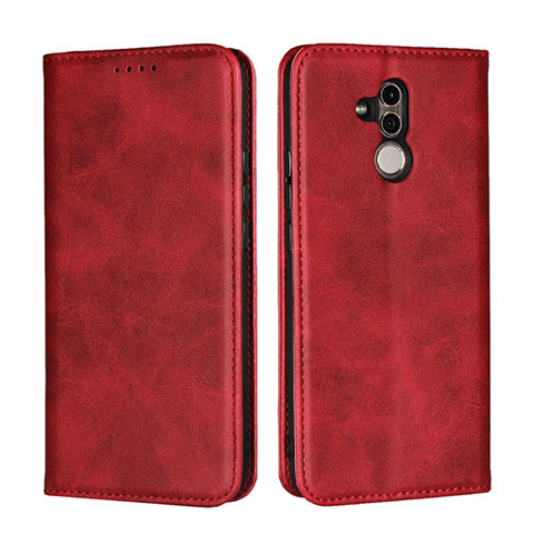 Coque Portefeuille Livre Cuir Etui Clapet L06 pour Huawei Mate 20 Lite Rouge