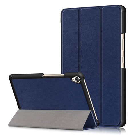 Coque Portefeuille Livre Cuir Etui Clapet L06 pour Huawei MediaPad M6 8.4 Bleu