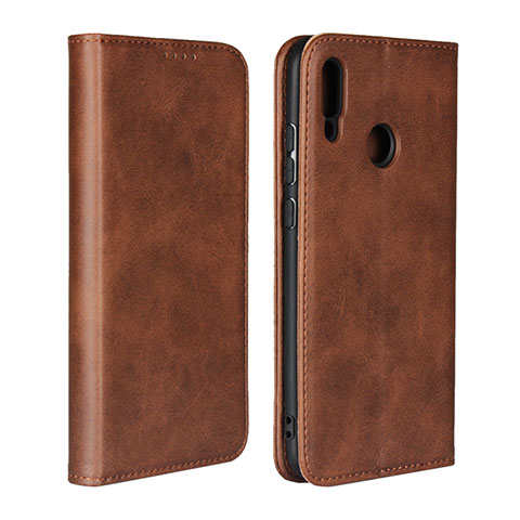 Coque Portefeuille Livre Cuir Etui Clapet L06 pour Huawei P Smart (2019) Marron