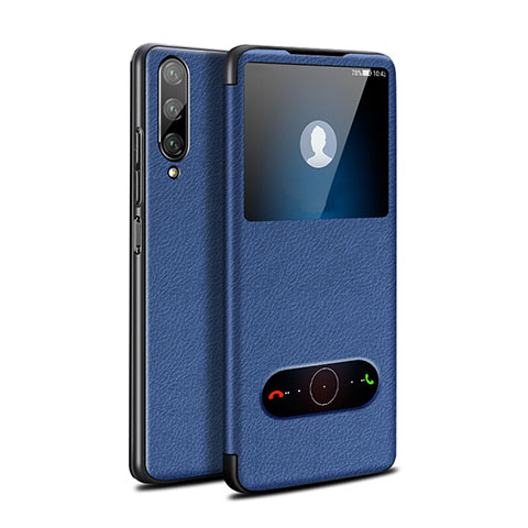 Coque Portefeuille Livre Cuir Etui Clapet L06 pour Huawei P Smart Pro (2019) Bleu