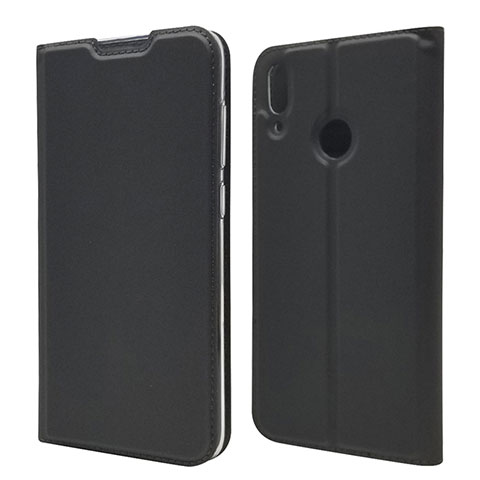 Coque Portefeuille Livre Cuir Etui Clapet L06 pour Huawei Y7 (2019) Noir