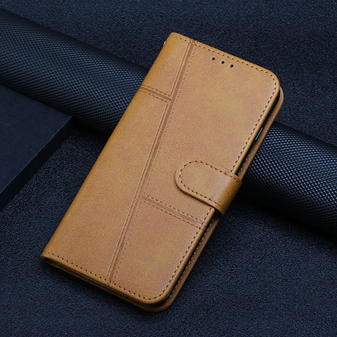 Coque Portefeuille Livre Cuir Etui Clapet L06 pour Motorola Moto Edge S Pro 5G Brun Clair