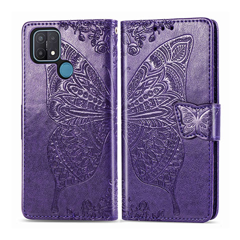 Coque Portefeuille Livre Cuir Etui Clapet L06 pour Oppo A35 Violet