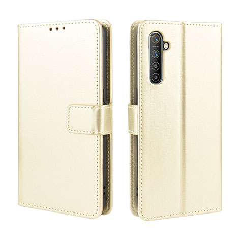 Coque Portefeuille Livre Cuir Etui Clapet L06 pour Oppo K5 Or