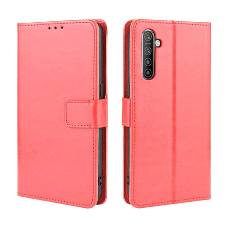 Coque Portefeuille Livre Cuir Etui Clapet L06 pour Realme X2 Rouge