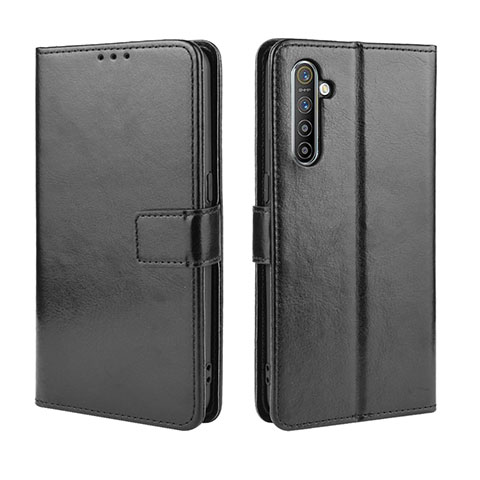 Coque Portefeuille Livre Cuir Etui Clapet L06 pour Realme XT Noir