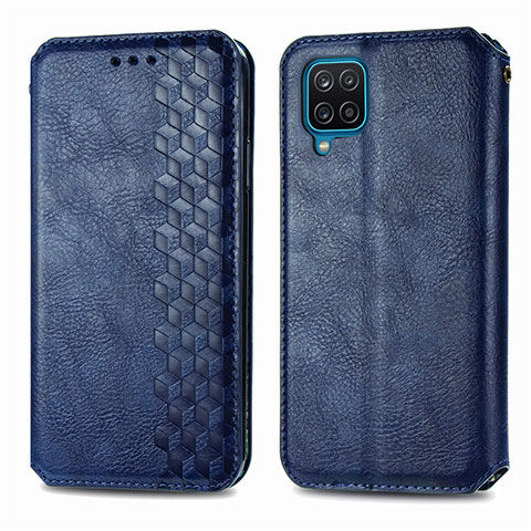 Coque Portefeuille Livre Cuir Etui Clapet L06 pour Samsung Galaxy A12 5G Bleu