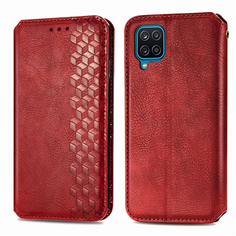 Coque Portefeuille Livre Cuir Etui Clapet L06 pour Samsung Galaxy A12 5G Rouge