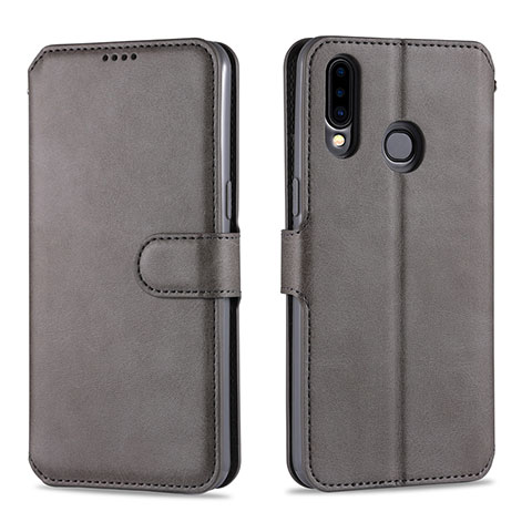 Coque Portefeuille Livre Cuir Etui Clapet L06 pour Samsung Galaxy A20s Gris