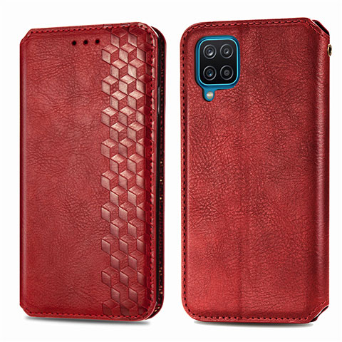 Coque Portefeuille Livre Cuir Etui Clapet L06 pour Samsung Galaxy F12 Rouge