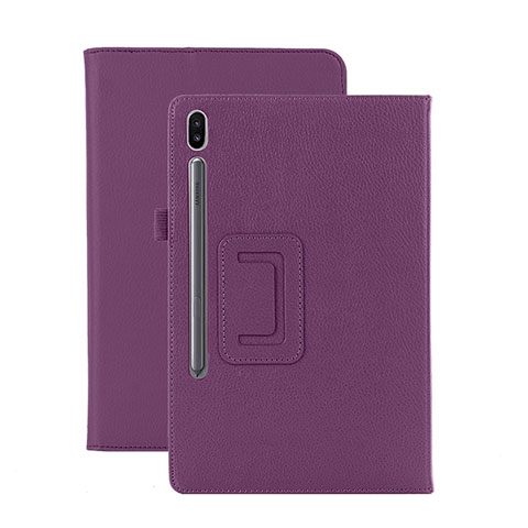 Coque Portefeuille Livre Cuir Etui Clapet L06 pour Samsung Galaxy Tab S6 10.5 SM-T860 Violet