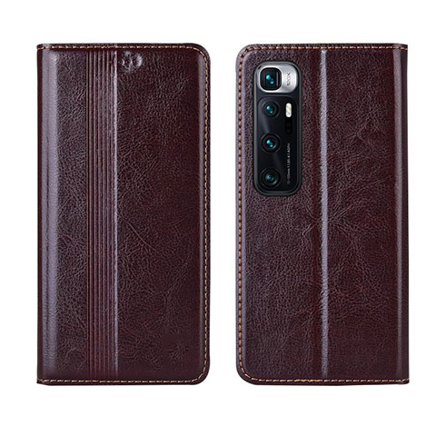 Coque Portefeuille Livre Cuir Etui Clapet L06 pour Xiaomi Mi 10 Ultra Marron