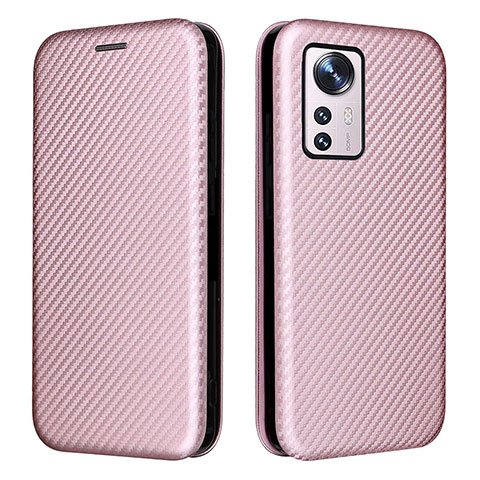 Coque Portefeuille Livre Cuir Etui Clapet L06 pour Xiaomi Mi 12 5G Or Rose