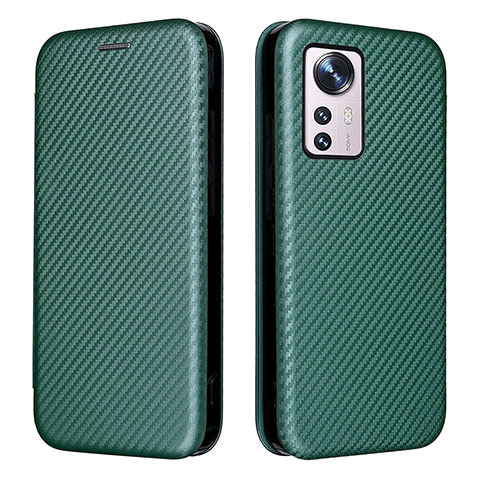 Coque Portefeuille Livre Cuir Etui Clapet L06 pour Xiaomi Mi 12 5G Vert