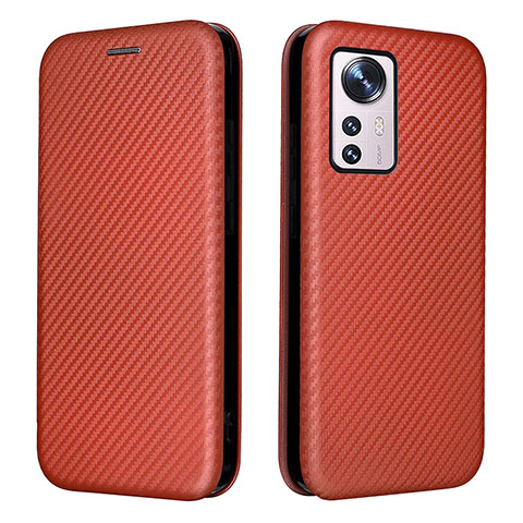 Coque Portefeuille Livre Cuir Etui Clapet L06 pour Xiaomi Mi 12X 5G Marron