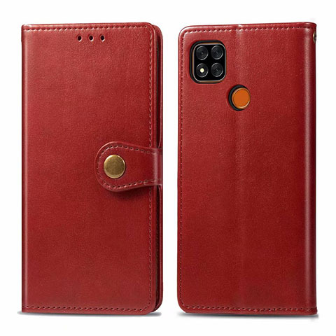 Coque Portefeuille Livre Cuir Etui Clapet L06 pour Xiaomi Redmi 9 Activ Rouge