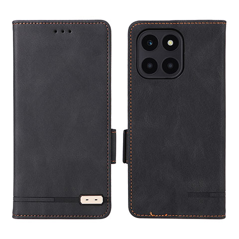 Coque Portefeuille Livre Cuir Etui Clapet L06Z pour Huawei Honor X6a Noir