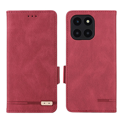 Coque Portefeuille Livre Cuir Etui Clapet L06Z pour Huawei Honor X8b Rouge