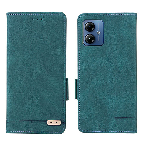 Coque Portefeuille Livre Cuir Etui Clapet L06Z pour Motorola Moto G14 Vert