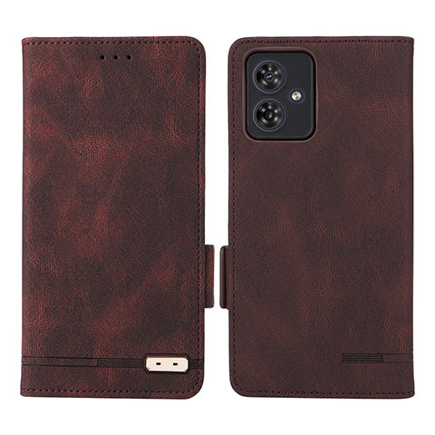 Coque Portefeuille Livre Cuir Etui Clapet L06Z pour Motorola Moto G54 5G Marron