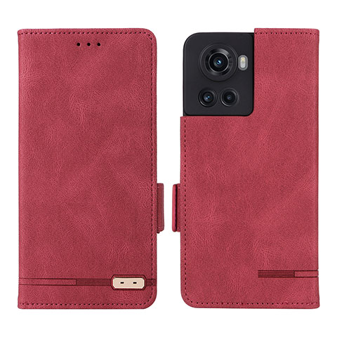 Coque Portefeuille Livre Cuir Etui Clapet L06Z pour OnePlus 10R 5G Rouge