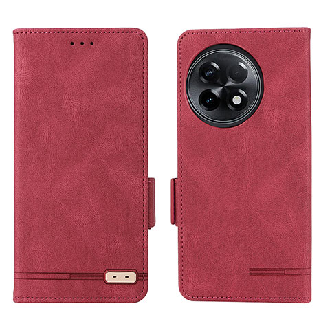 Coque Portefeuille Livre Cuir Etui Clapet L06Z pour OnePlus 11R 5G Rouge